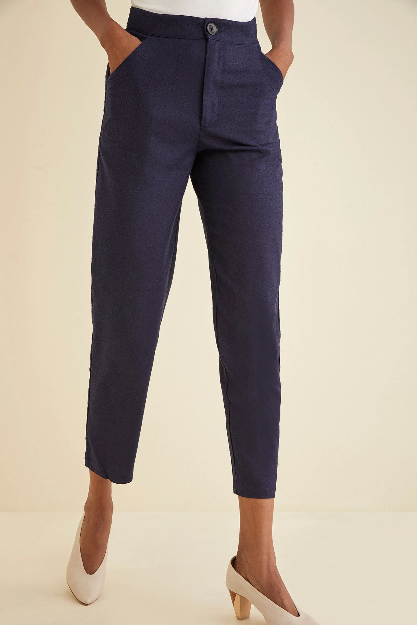 Dava Silk Noil Pants - Navy - ReAmour 10 Dava Silk Noil Pants - Navy - ReAmour - Image 8