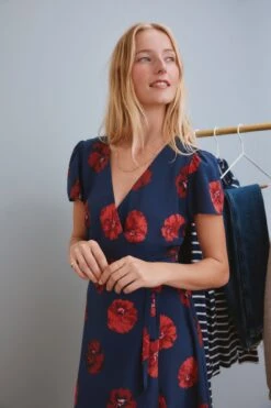 Ellie Washable Silk Dress - Albany Floral