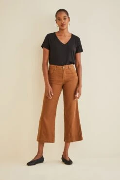 Annabelle Wide Leg Cropped Pant - Tobacco -AGOLDE || CITIZENS OF HUMANITY Sales LEVEL 99 Annabelle Wide Leg Crop Tobacco 1323 web 6c06bd02 532b 45dd bfca d46a45a1bb9f