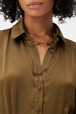 Joyce Dress - Bronzed Olive -AGOLDE || CITIZENS OF HUMANITY Sales LS Joyce Bronzed Olive 4