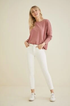 AGOLDE Exclusive Sophie Crop Jean - Glimpse White