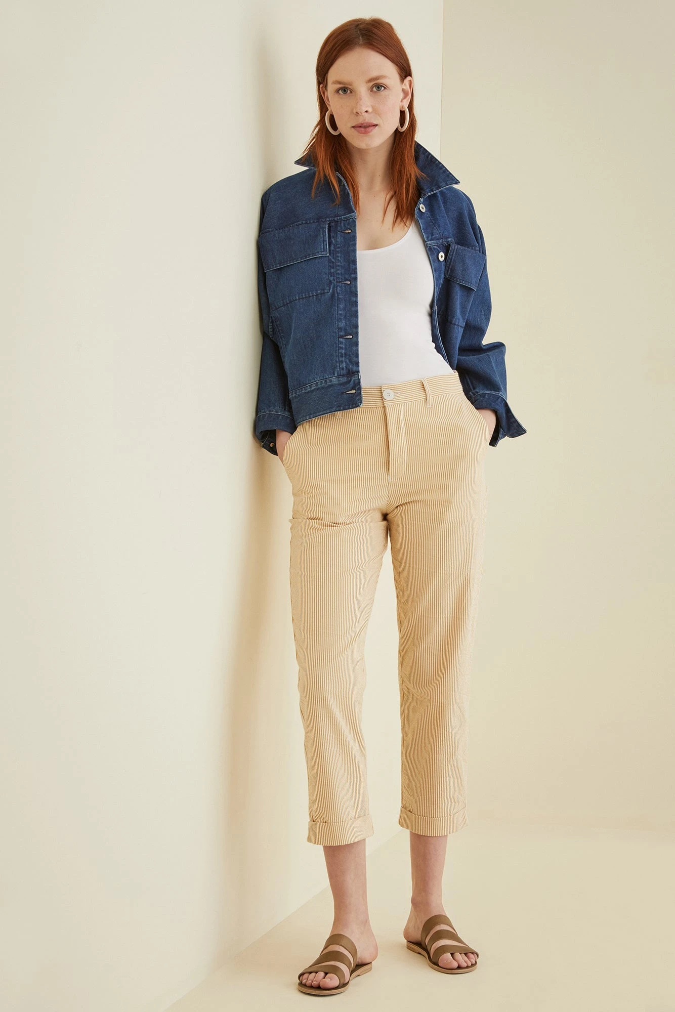 Kowtow Exclusive Edition Pants - Mustard Stripe 3 Kowtow Exclusive Edition Pants - Mustard Stripe