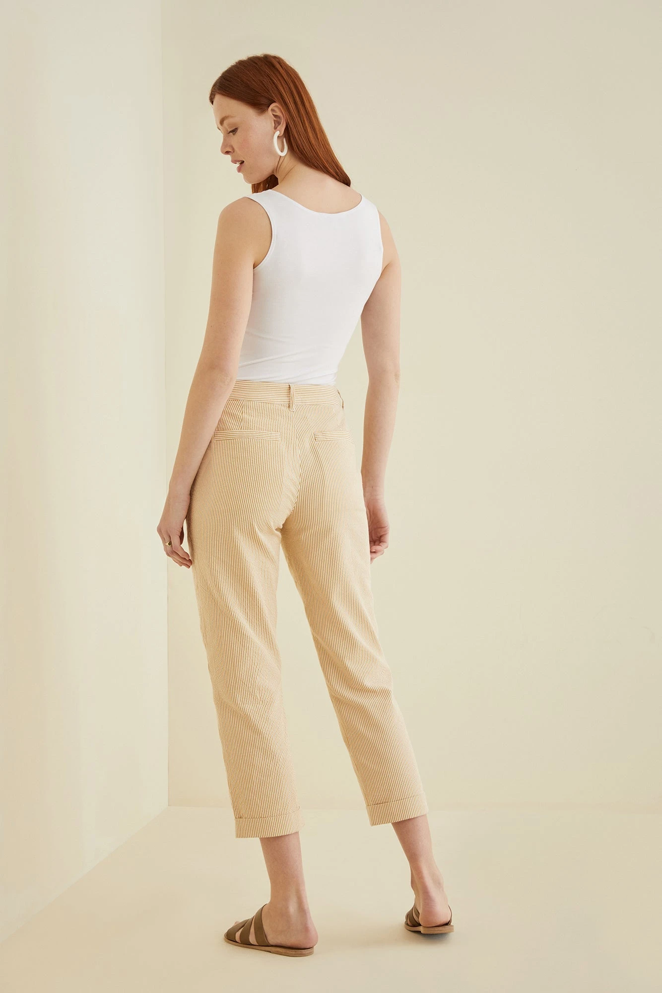 Kowtow Exclusive Edition Pants - Mustard Stripe 5 Kowtow Exclusive Edition Pants - Mustard Stripe - Image 3