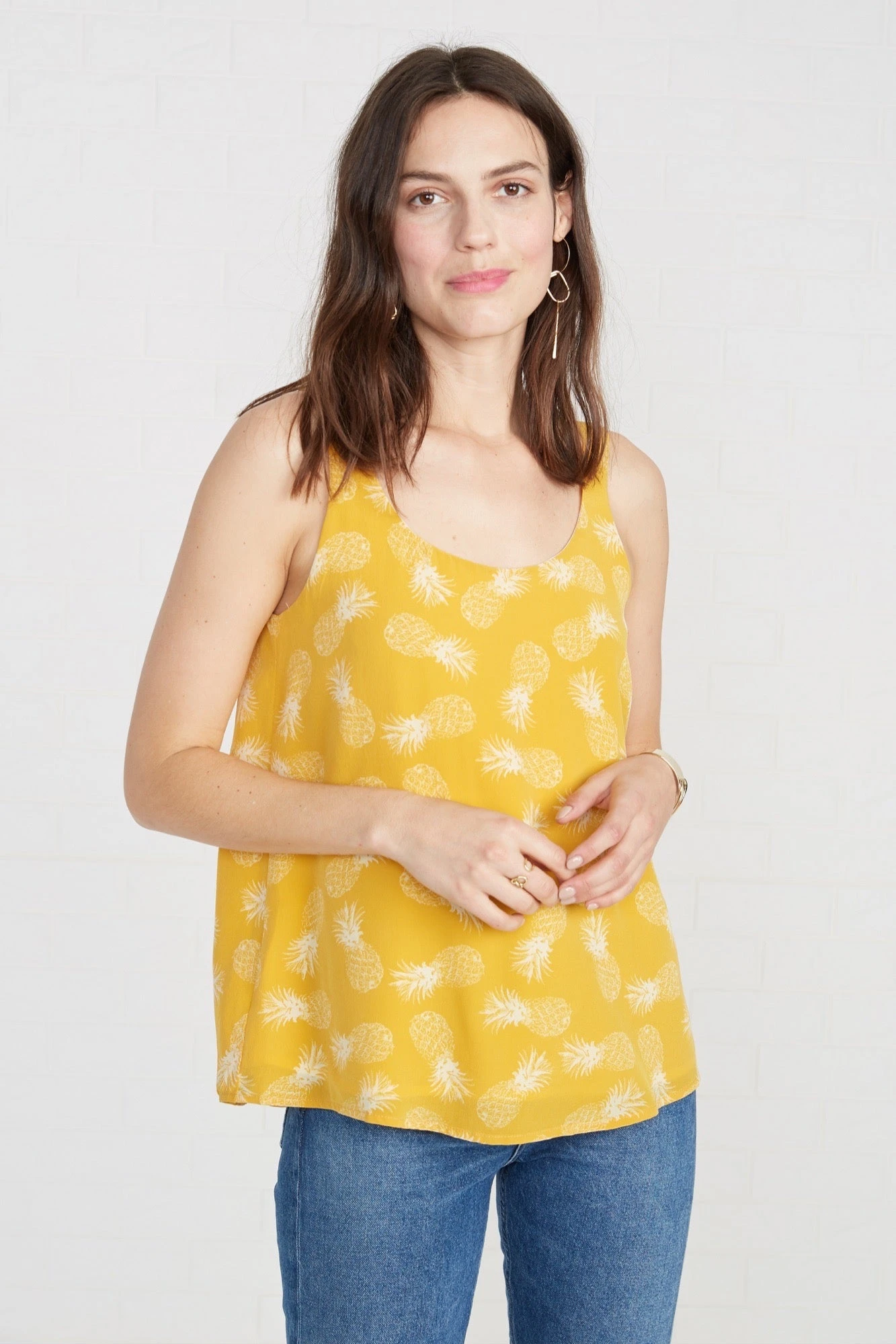 Stacy Silk Scoop-Neck Tank - ReAmour 3 Stacy Silk Scoop-Neck Tank - ReAmour